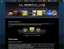 Tablet Screenshot of musiboxlive.com